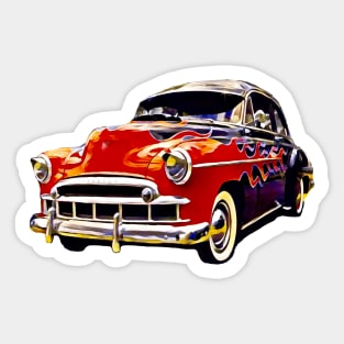 Flaming Hot Rod Sticker